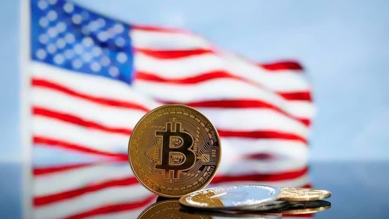 Bitcoin US Flag Crypto